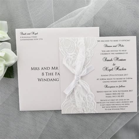 White Lace Wedding Invitations