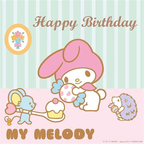 Happy Birthday My Melody | Happy birthday greetings friends, Happy birthday tag, Birthday cards