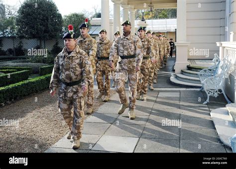 Soldiers From The 4th Battalion The Mercian Regiment Arrive At