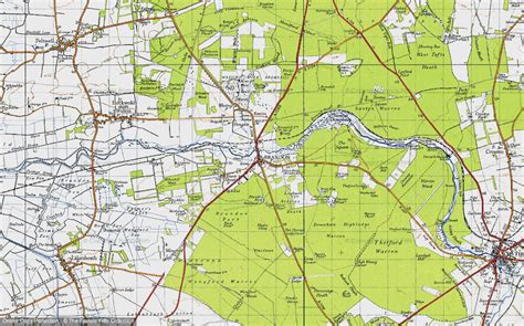 Historic Ordnance Survey Map Of Brandon 1946