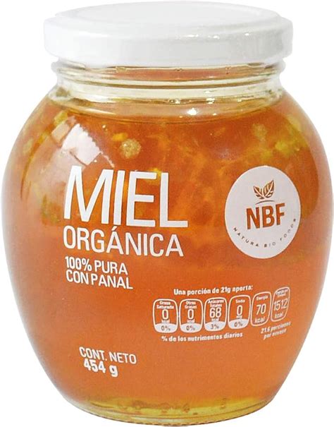 NBF Miel De Abeja Pura Con Panal Comestible Organica 454gr 100 Natural