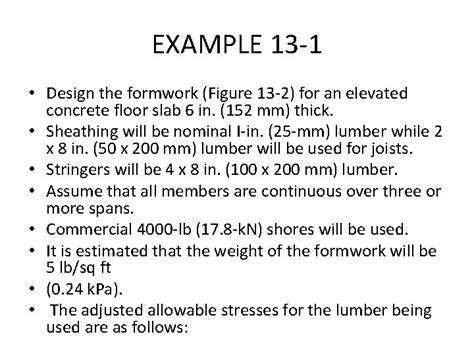 Chapter 13 Concrete Form Design Concrete Form Design