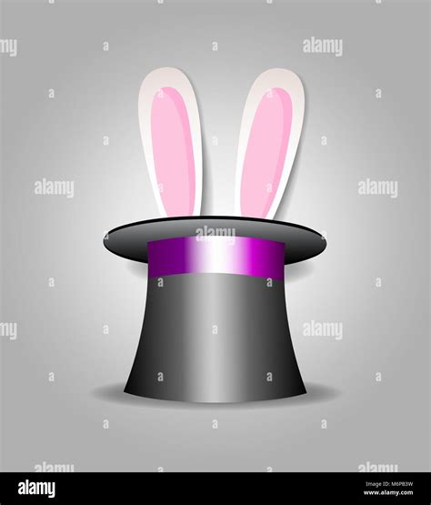 Bunny In Magic Hat Rabbit S Ears Sticking Out Of A Magician S Cylinder