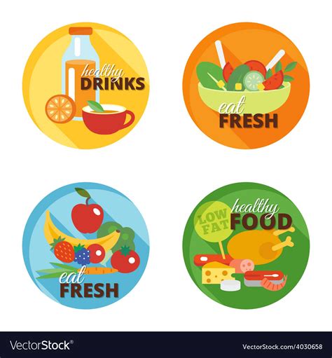 Healthy Eating Flat Icon Royalty Free Vector Image