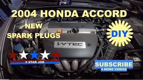 How To Replace Spark Plugs On Honda Accord L Youtube