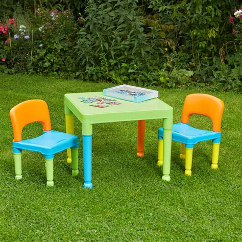 Kids Plastic Table and 2 Chair Set