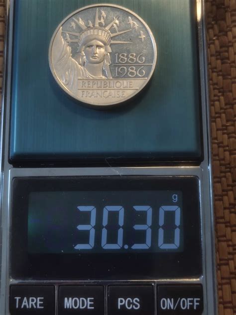 France Fifth Republic Francs Statue Of Liberty Silver Proof