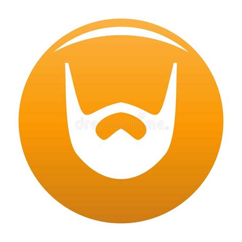 Naranja Aseada Del Vector Del Icono De La Barba Ilustración del Vector