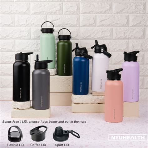 Promo Vacuum Insulated Water Bottle Nyuhealth Liter New Lid Space