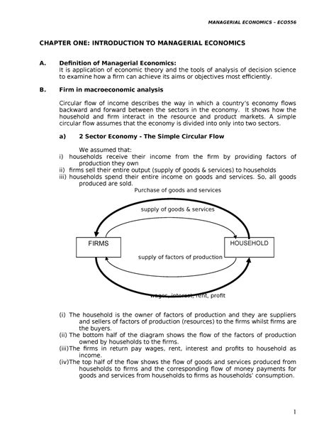 1 Chapter 1 Introduction To Managerial Economics Chapter One