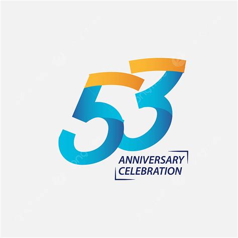 Anniversary Celebration Vector Hd Images 53 Year Anniversary Celebration Vector Template Design