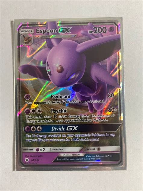 Pok Mon Tcg Espeon Gx Sun Moon Base Set Holo Ultra Rare Ebay