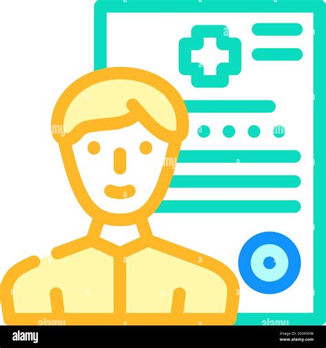 Medical Data Client Information Kyc Color Icon Vector Illustration