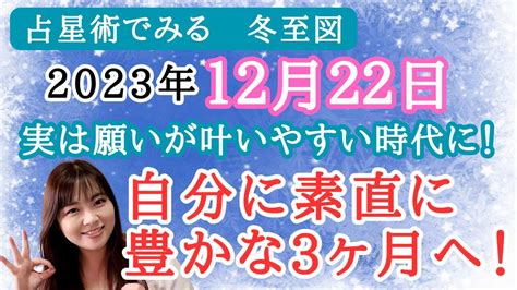 【2023年 冬至の日】1222冬至図／占星術から解説！／優しさと愛を思い出す ️春分まで3か月の社会の雰囲気は！？おすすめの過ごし方⭐️