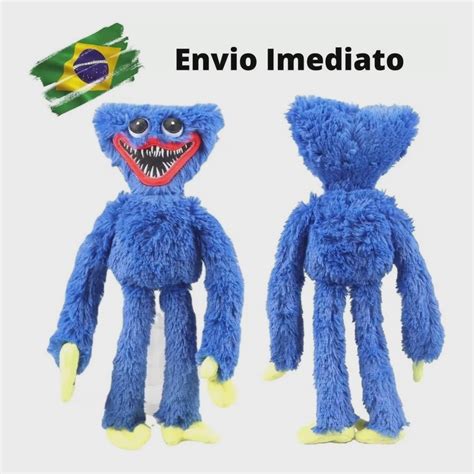 Huggy Wuggy Boneco Azul Pelucia Playtime Pop Time No Brasil Submarino