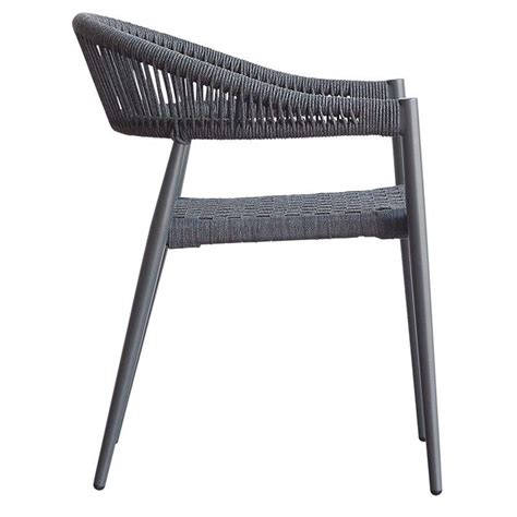 Silla De Diseño Thomas Rope Gris Y Negra Outdoor Furniture Outdoor