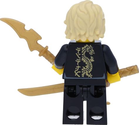 Lego Ninjago Mini Figure Lloyd Black Wu Cru Training Gi With Swords