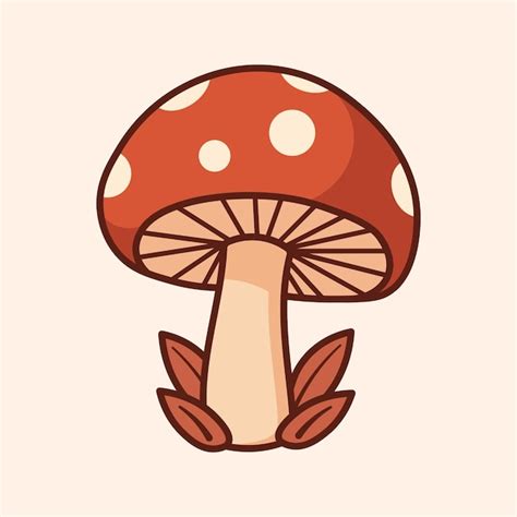 Premium Vector Mushroom Cartoon Vector Illustration