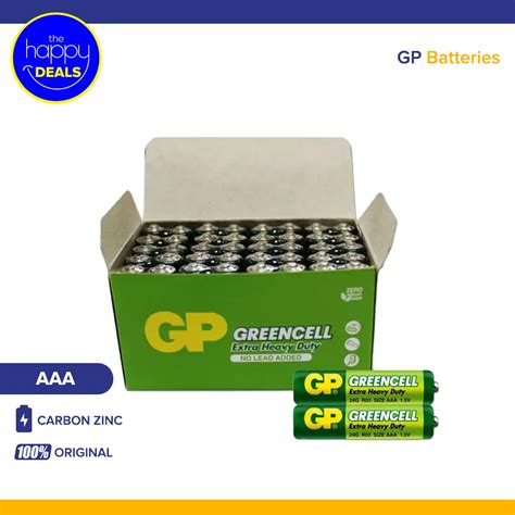 Gp Greencell Carbon Zinc Aaa Batteries Pcs Box Shopee Philippines