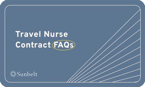 Travel Nurse Contract Faqs Sunbelt Staffing