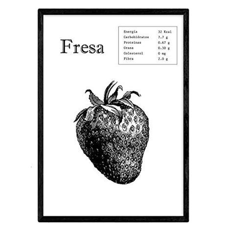 Poster De Fresa L Minas De Frutas Y Verduras Tama O A Con Marco