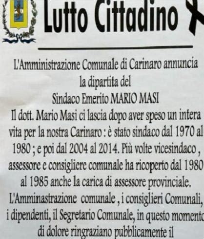 Politica Casertana In Lutto E Morto L Ex Sindaco Di Carinaro Mario