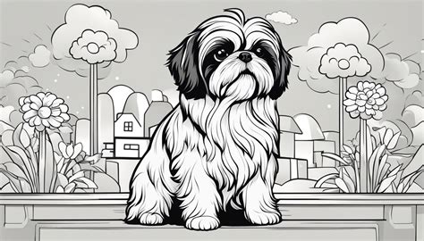 Shih Tzu Coloring Pages 10 Colorings Book