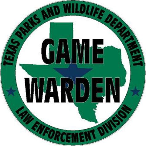 Texas Parks And Wildlife Department Game Warden Vinyl Sticker At