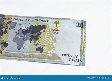 Reverse Side Of Sar Twenty Saudi Arabia Riyals Banknote Currency