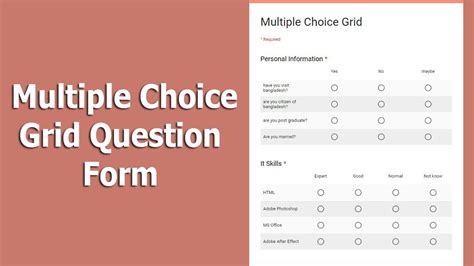 Create A Multiple Choice Quiz