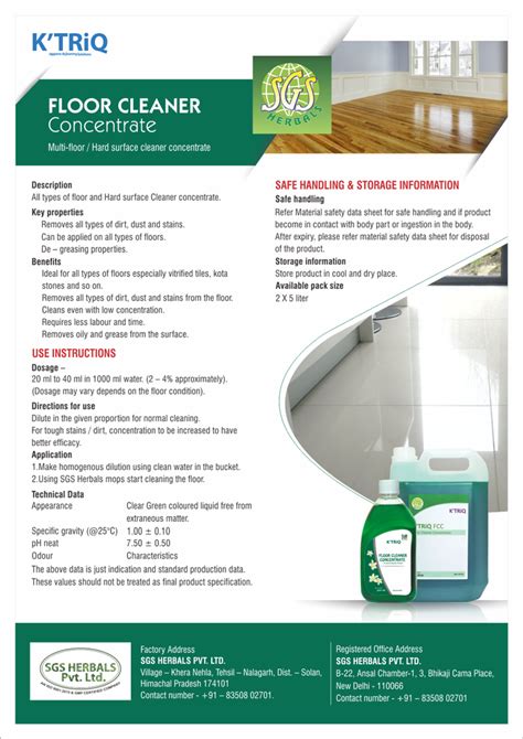 floor cleaner concentrate packaging type bottle  litre