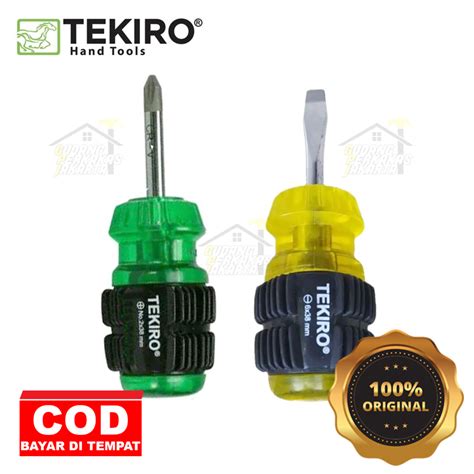 Jual Tekiro Obeng Cebol Gagang Karet Plus Minus 38mm Original Shopee Indonesia