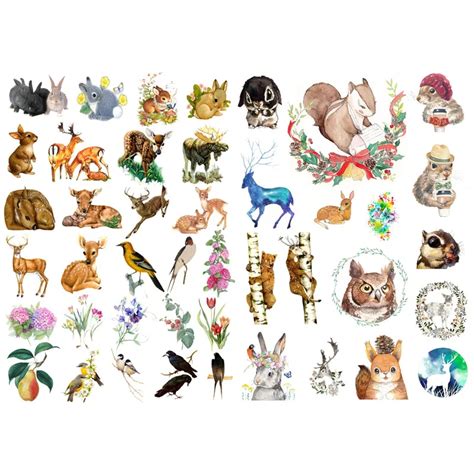 1 PCS Kawaii Forest Animal Decor Cute Aesthetic Bullet Journal Stickers Scrapbooking Stationery ...