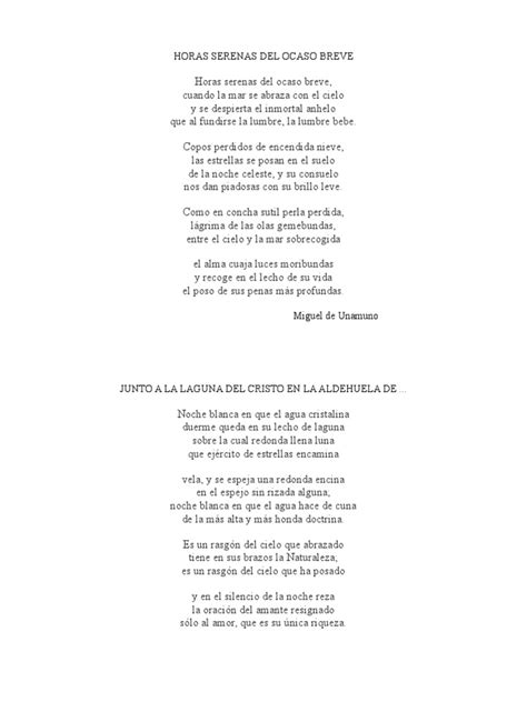 Poemas Miguel de Unamuno | PDF