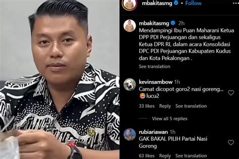 Diduga Perkara Nasi Goreng Jabatan Camat Ade Bhakti Dicopot Instagram