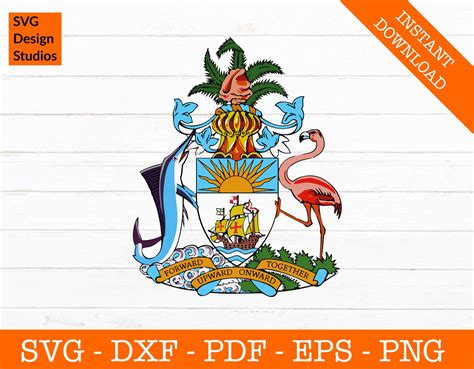 Bahamas Svg Bahamas Seal Badge Coat Of Arms Emblem Flag Svg Cut File Png Dxf Cricut Vector