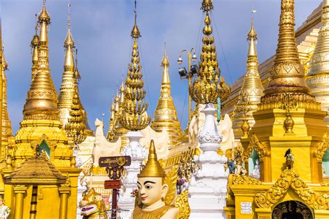 YANGON MYANMAR JUL 20 2018 Shwedagon Pagoda Is The Most Sacred