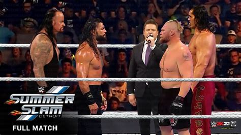 Full Match Roman Reigns The Undertaker Vs Brock Lesnar The Great