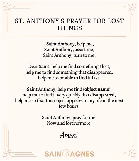 5 Prayers To Find Something That Is Lost God And St Anthony