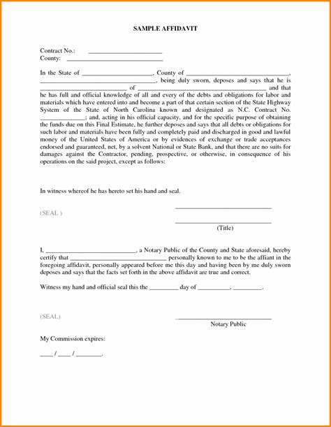 Single Status Affidavit Form Pdf AffidavitForm Net