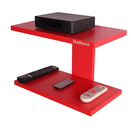 Madhuran Engineered Wood Wall Mounted Tv Entertainment Unit Cum Set Top Box Holder Mattered