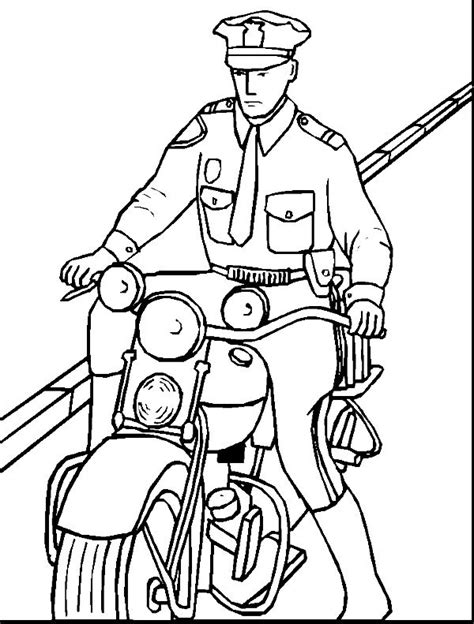 Police Hat Coloring Page At Free Printable Colorings