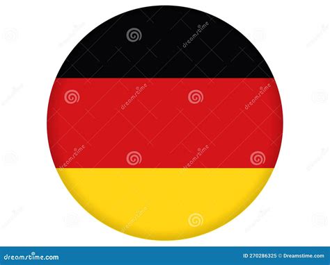 German Flag Round Icon Stock Vector Illustration Of Document 270286325