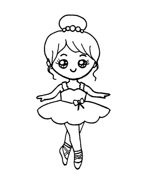 Ballerina Coloring Pages Free Printable PDF