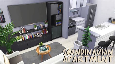 SCANDINAVIAN ROOMMATES APARTMENT The Sims 4 Apartment Renovation