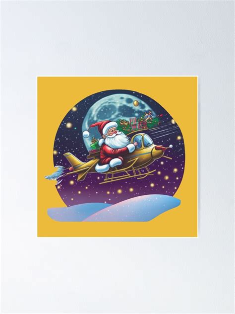 "Funny Santa piloting a plane" Poster for Sale by Nisyo | Redbubble