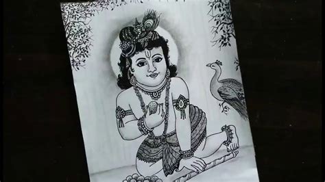 Janmashtami Special Drawing Bal Krishnaeasy Line Art Drawing Lord