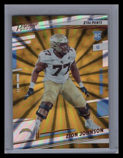 2022 Panini Prestige Rookies Xtra Points Astral 381 Zion Johnson RC