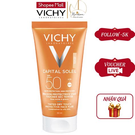 Kem Ch Ng N Ng Vichy Capital Soleil Mattifying Dry Touch Face Fluid Spf