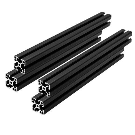 Seekliny 4pack 4040 T Slot Aluminum Extrusion 400mm Black Extruded Aluminum Profile 40x40 T